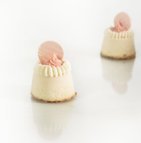 baby pink cheese minis